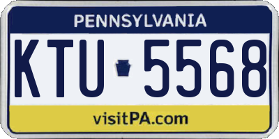 PA license plate KTU5568