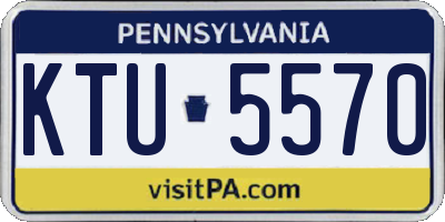 PA license plate KTU5570