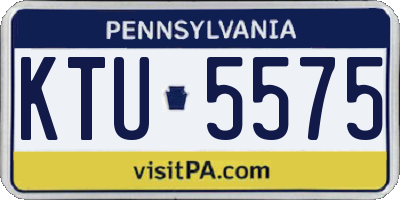 PA license plate KTU5575