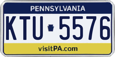 PA license plate KTU5576