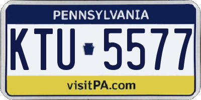 PA license plate KTU5577