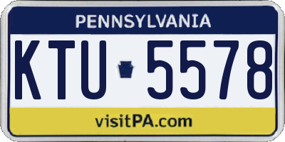 PA license plate KTU5578