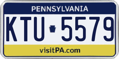 PA license plate KTU5579