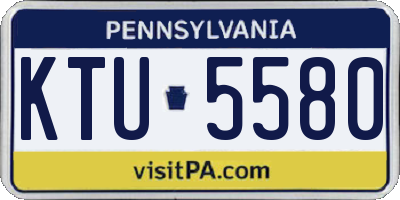 PA license plate KTU5580