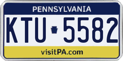 PA license plate KTU5582