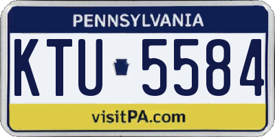 PA license plate KTU5584
