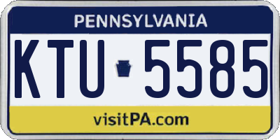 PA license plate KTU5585