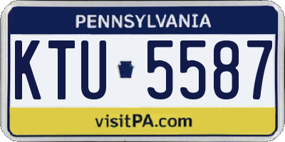 PA license plate KTU5587