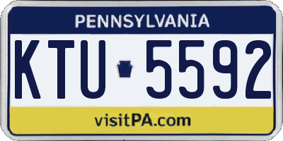 PA license plate KTU5592