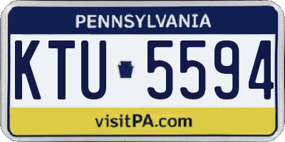 PA license plate KTU5594