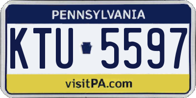 PA license plate KTU5597