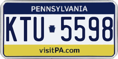 PA license plate KTU5598