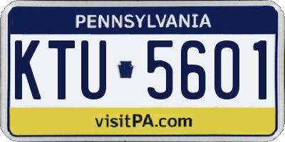 PA license plate KTU5601