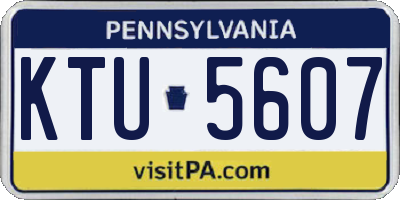 PA license plate KTU5607