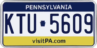 PA license plate KTU5609