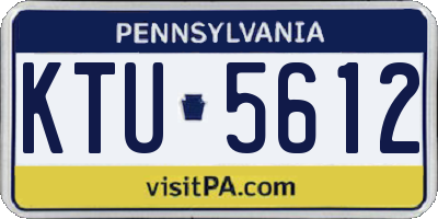 PA license plate KTU5612