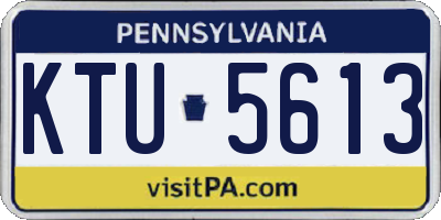 PA license plate KTU5613