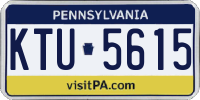 PA license plate KTU5615