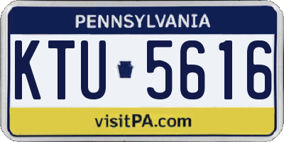PA license plate KTU5616