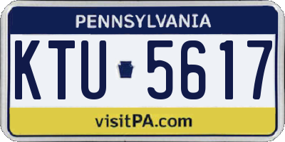 PA license plate KTU5617