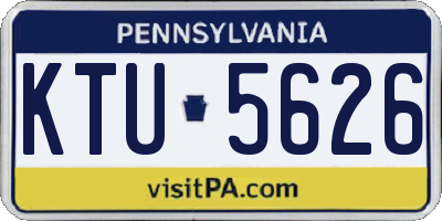 PA license plate KTU5626