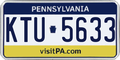 PA license plate KTU5633