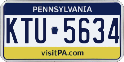 PA license plate KTU5634