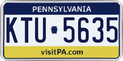 PA license plate KTU5635