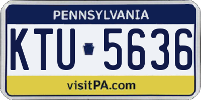 PA license plate KTU5636