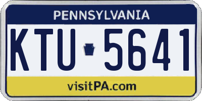 PA license plate KTU5641