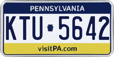 PA license plate KTU5642