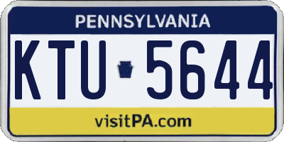 PA license plate KTU5644