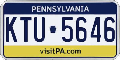 PA license plate KTU5646