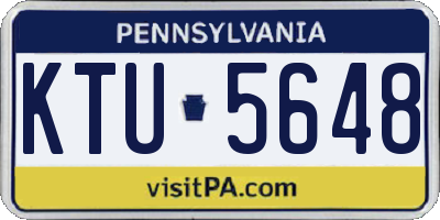 PA license plate KTU5648