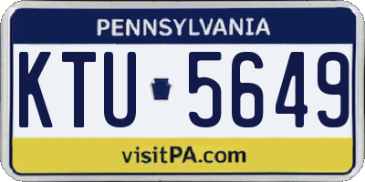 PA license plate KTU5649
