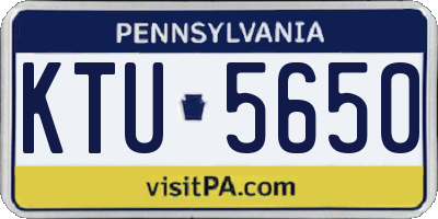 PA license plate KTU5650