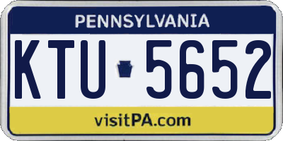 PA license plate KTU5652