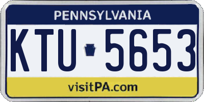 PA license plate KTU5653