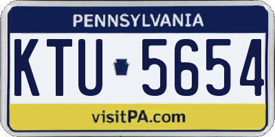 PA license plate KTU5654