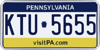PA license plate KTU5655