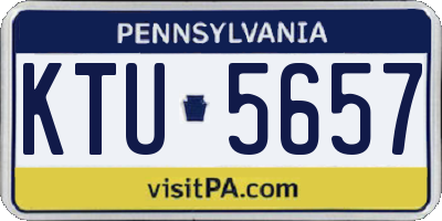 PA license plate KTU5657