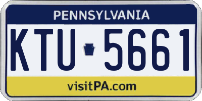 PA license plate KTU5661