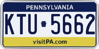 PA license plate KTU5662