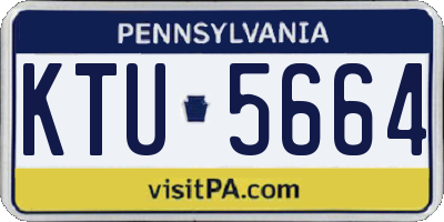 PA license plate KTU5664