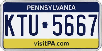 PA license plate KTU5667