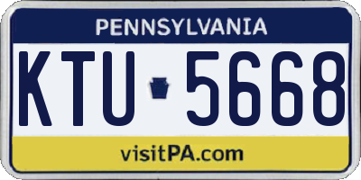 PA license plate KTU5668