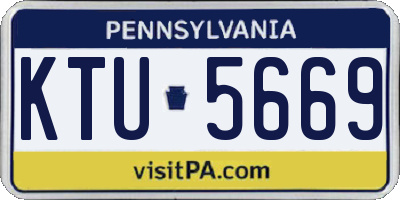 PA license plate KTU5669