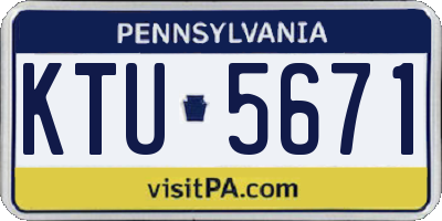 PA license plate KTU5671