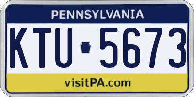 PA license plate KTU5673