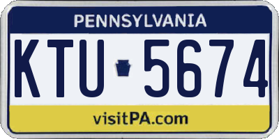 PA license plate KTU5674